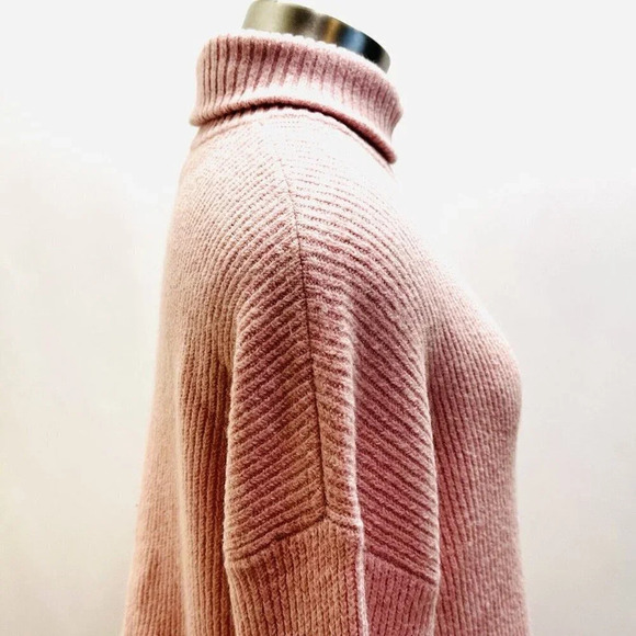 CHELSEA 28 Women Long Sleeve Pull-Over Turtle Neck Pink Sweater Size Medium - Picture 6 of 13